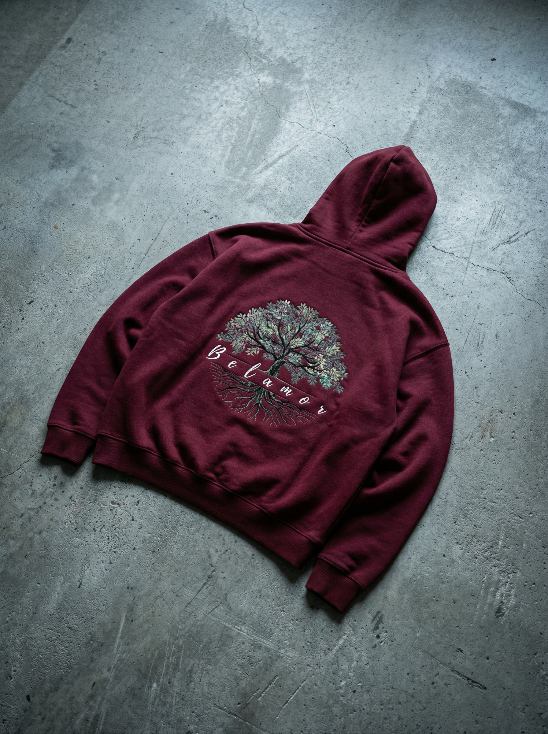 Tree Embroidery Hoodie Belamor