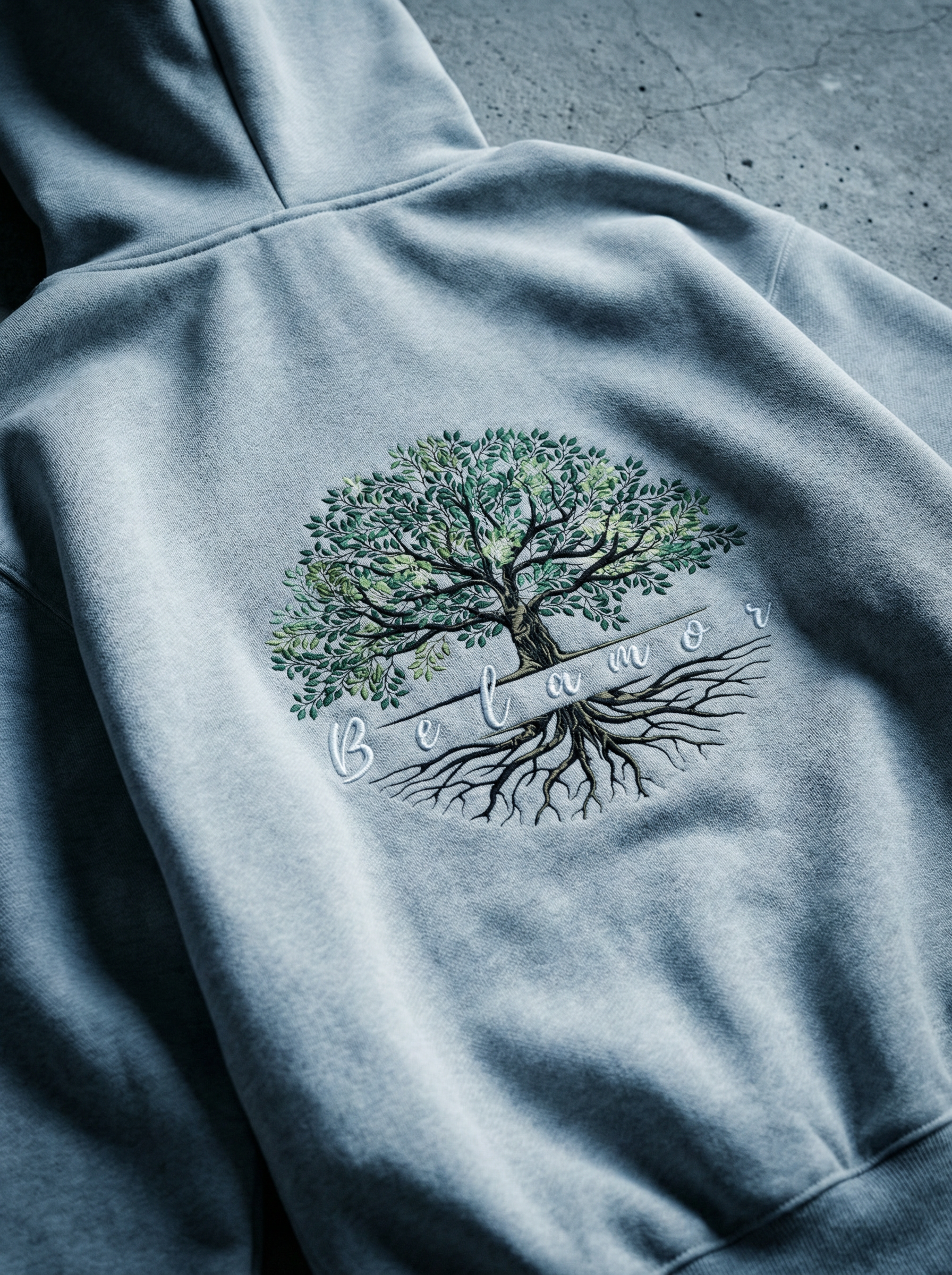 Tree Embroidery Hoodie Belamor